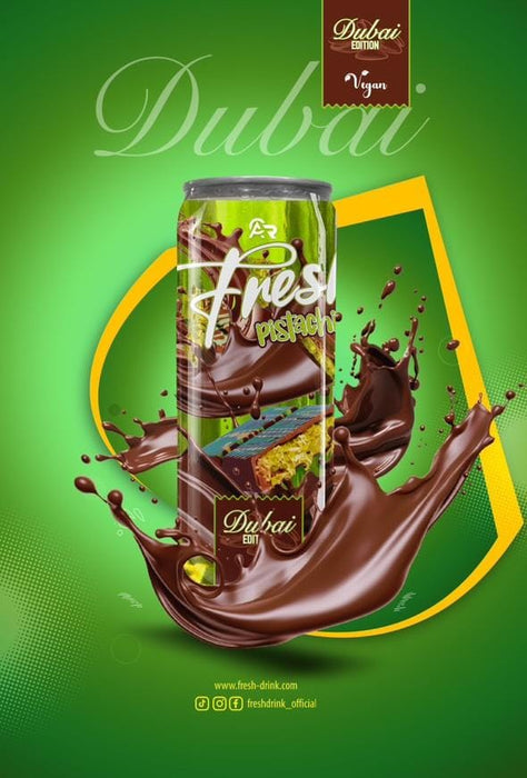Fresh Dubai Pistachio Drink Schokolade Getränk 0,33L x 24 Dosen