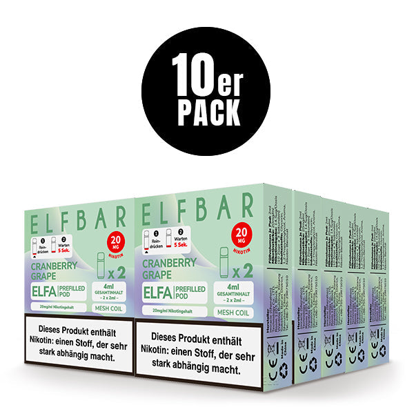 Elfbar Pods Kaufland Elfbar ELFA Pod (10er Pack) ELFA by Elfbar Pods - Bundle Vape Handel Elfbar Pods Kaufland Elfbar ELFA Pod (10er Pack) ELFA by Elfbar Pods - Bundle Vape Handel